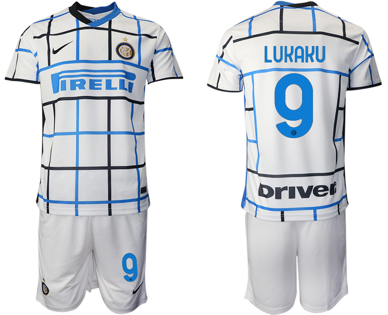 Men 2020-2021 club Inter milan away #9 white Soccer Jerseys->inter milan jersey->Soccer Club Jersey